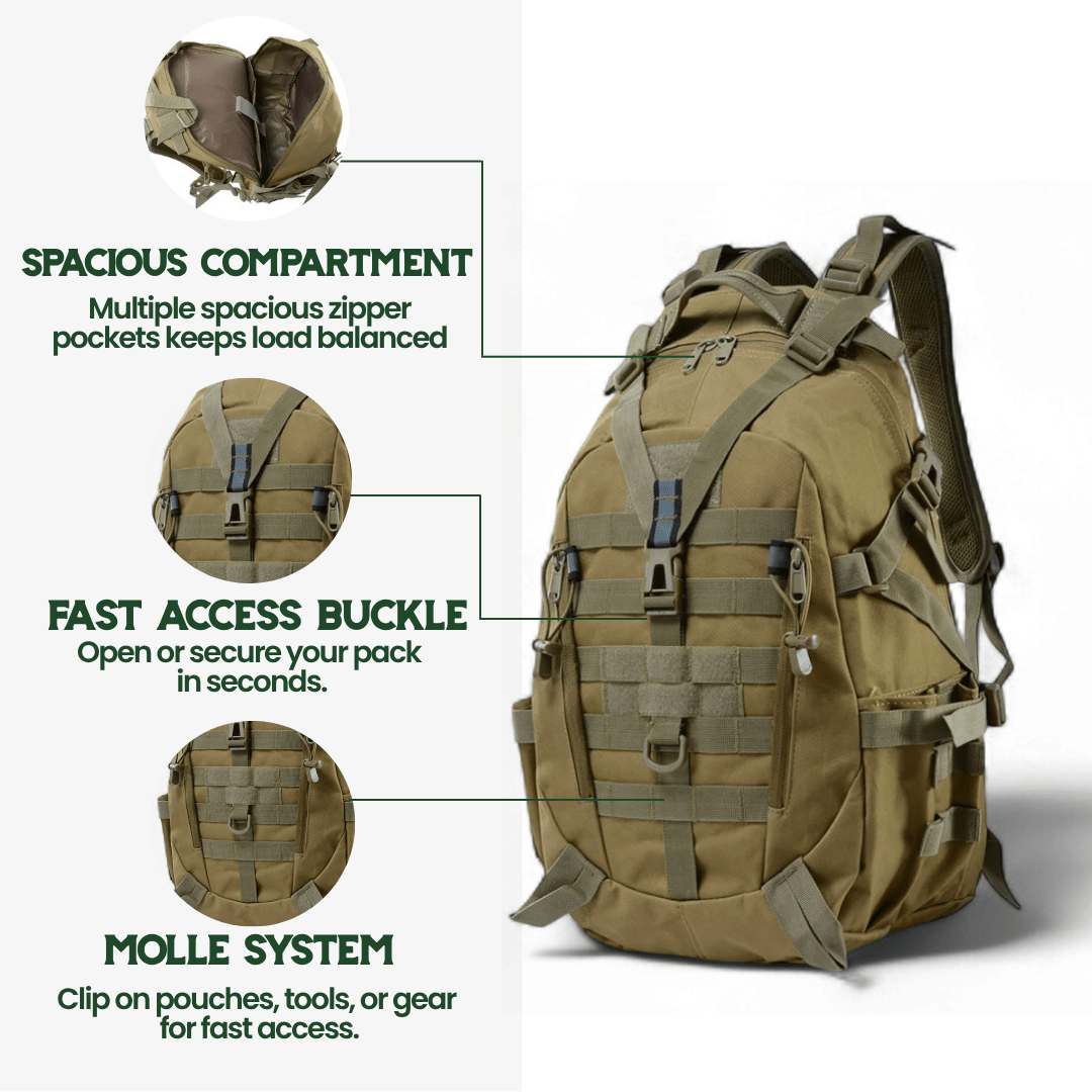 BowLift | 40L outdoor rucksack with waterproof military quality