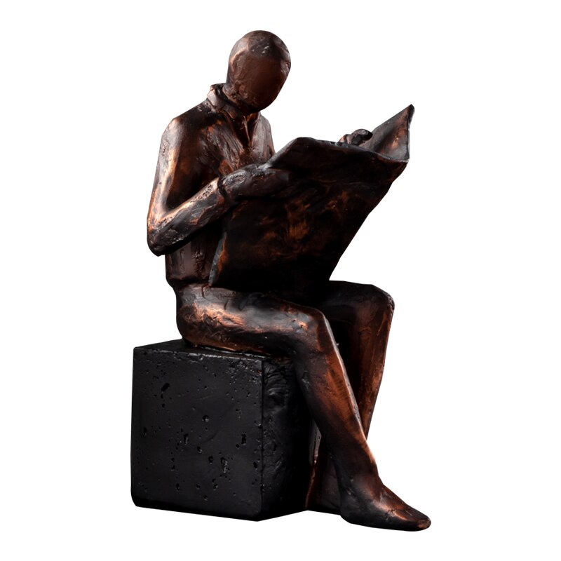 BowLift | Reader Sculpture Book Stand Book Support Abstract Character Resin Statue Desk Decoration Figurines Statuette Nordic Home Décor