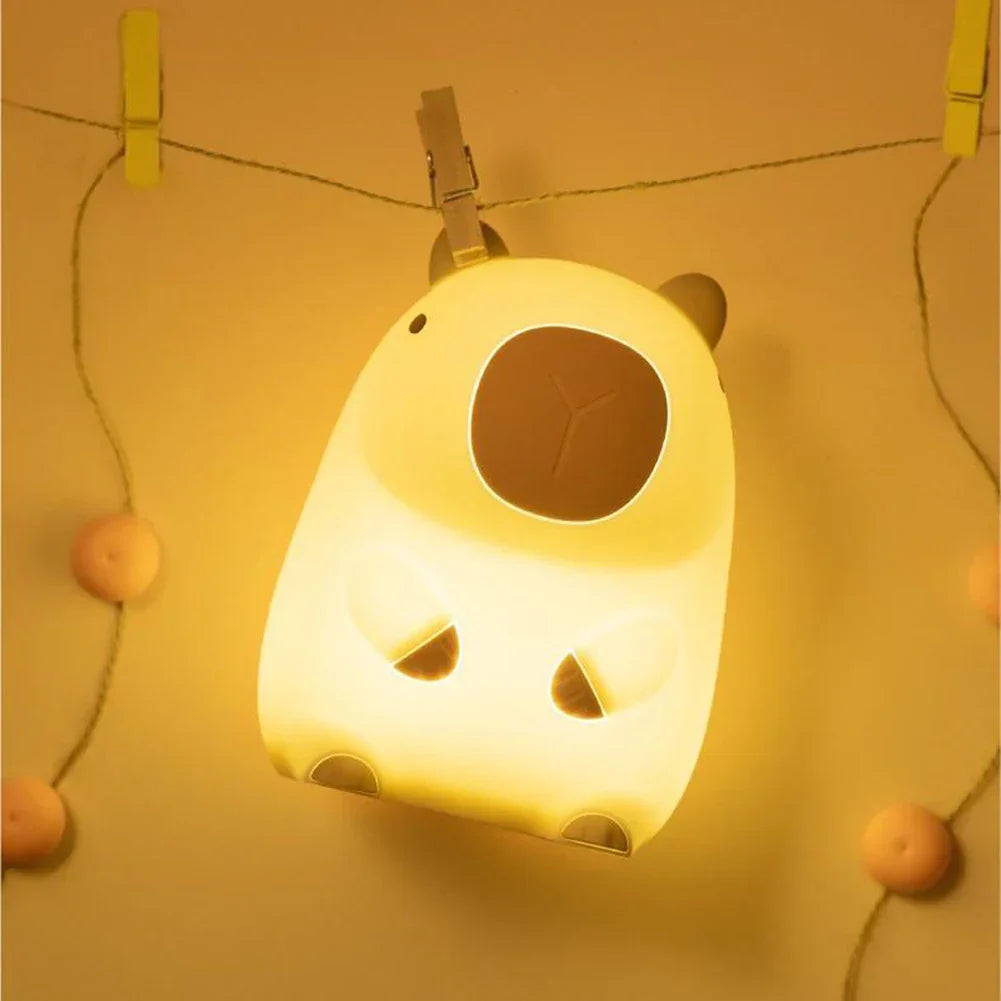 BowLift | Capybara Light - Rechargeable Cartoon Capybara Silicone Night Light with 800mAh Battery