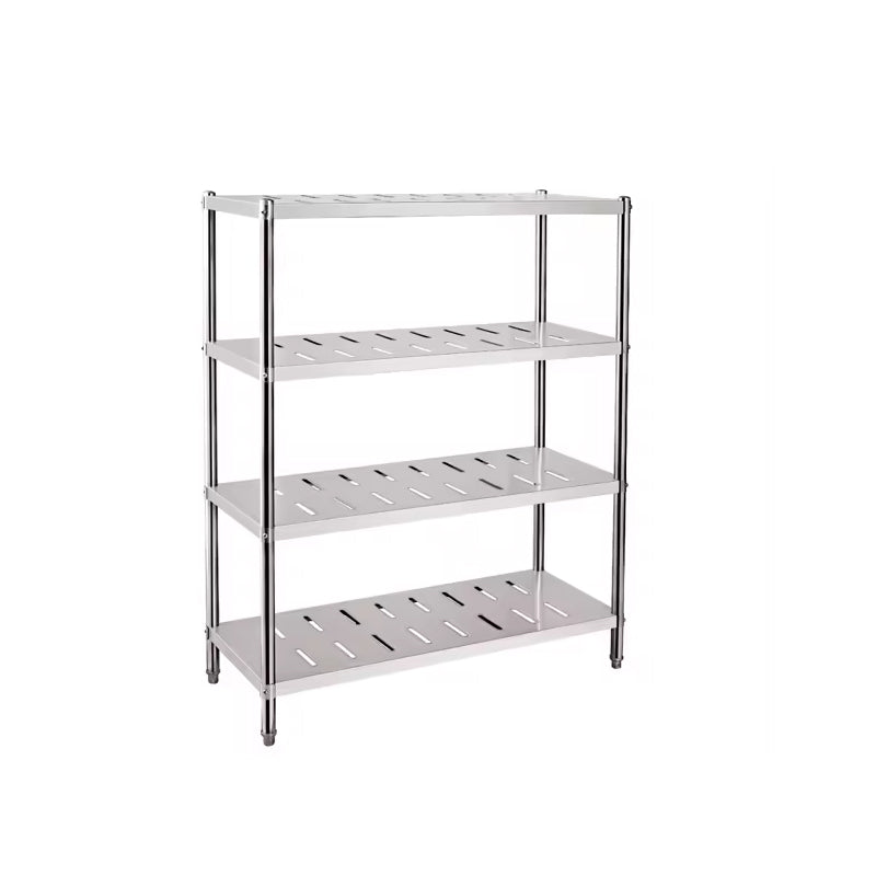 BowLift | Thickened Stainless Steel Commercial Kitchen Rack Stainless Steel Four Layer Punching Kitchen Dish Rack, Kitchen Storage Rack