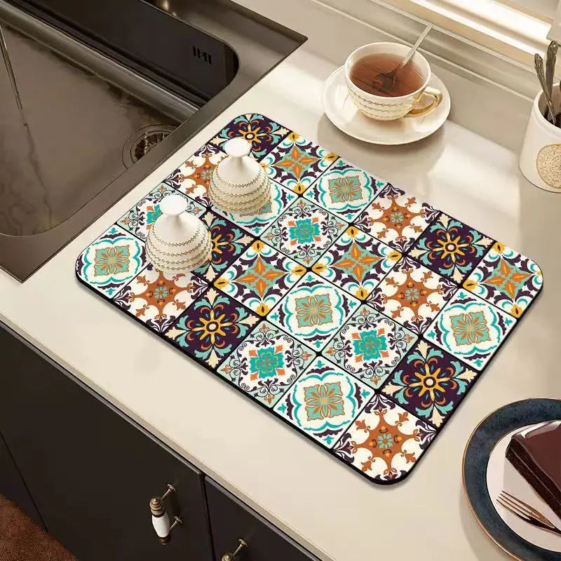 BowLift | Retro-Quick-drying Drain Mat for Kitchen & Counters