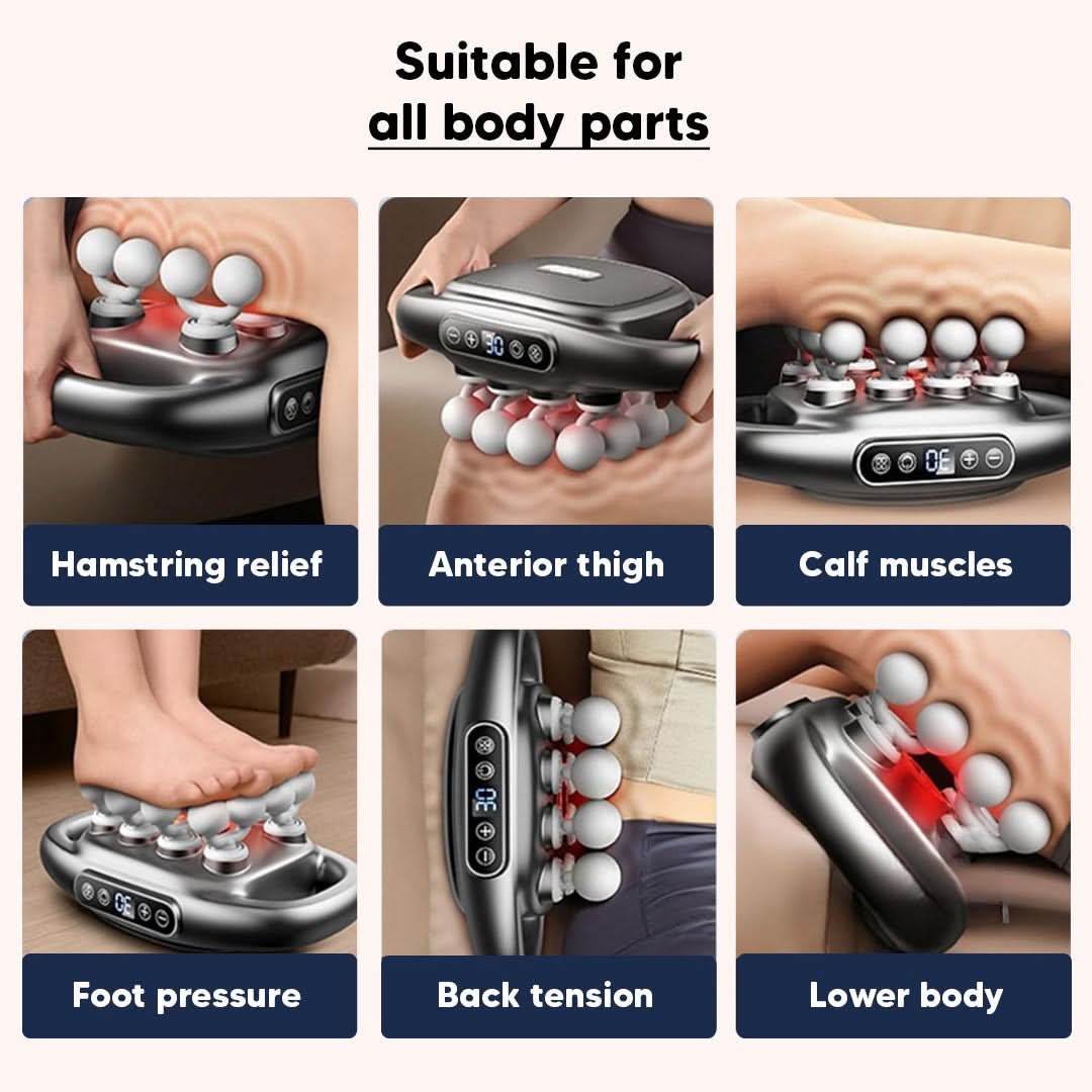 BowLift | Deep tissue massager with heat therapy & 16 rotating nodes