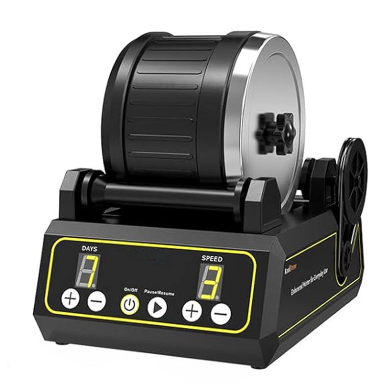 BowLift | Rock Tumbler - Professional Large Capacity 2.5 lbs, Adjustable Timer and Speed, Comes with Full Accessories and Memory Function, Great for Adults and Kids