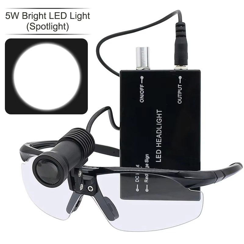 BowLift | Advanced 5W LED Dental Loupes with Dual Magnification and Adjustable Headlight