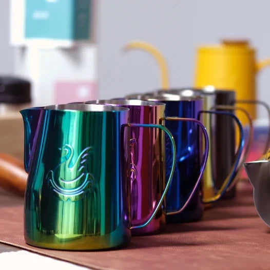 BowLift | 600ml stainless steel coffee pot milk frother cup cream maker espresso latte art tool elegant swan