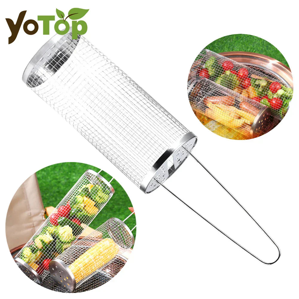 BowLift | BBQFlare ProGrid Basket | Directly over Charcoal | Stainless Steel & Ergonomic Handle | Dishwasher Safe