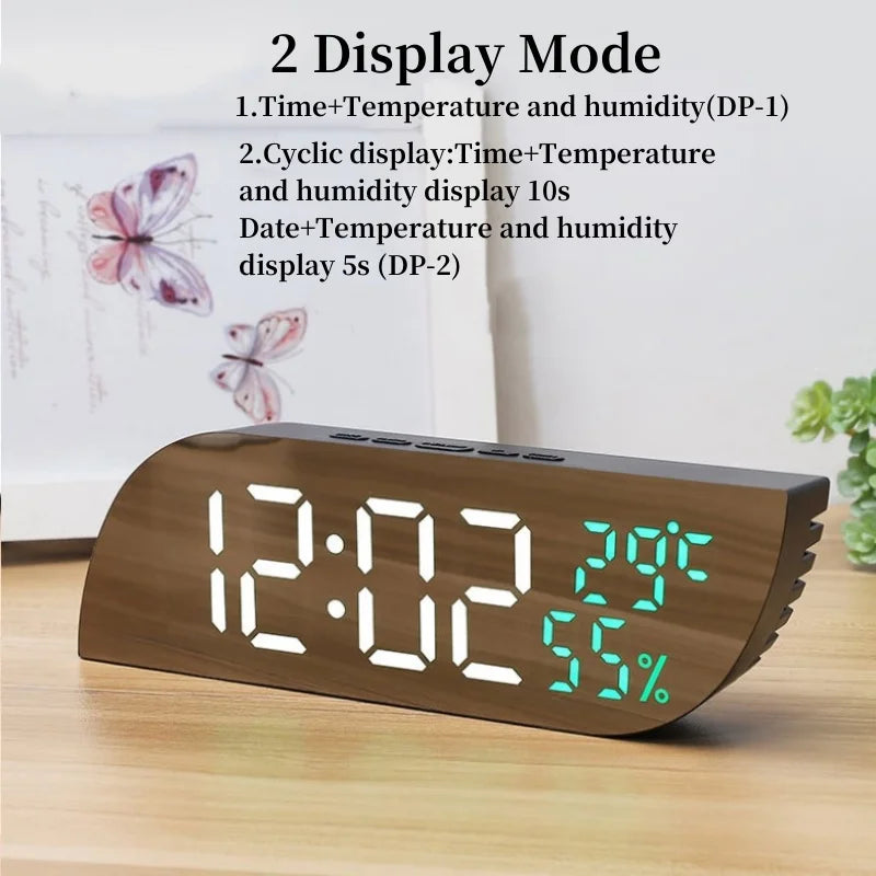 BowLift | LED Digital Alarm Clock with Dual Display & Unlimited Snooze