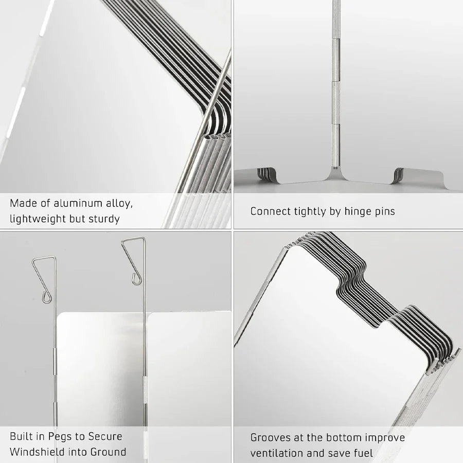 BowLift | CampWind Flexible Windbreak | Compact & Portable | For Gas Stoves & Outdoor Cooking