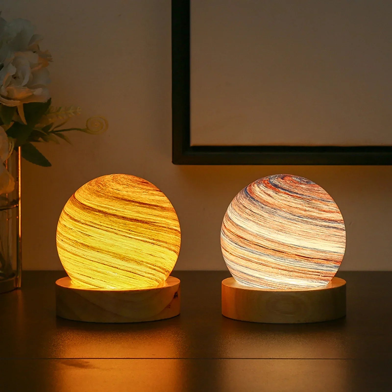 BowLift | 3D Crystal Planets Atmosphere Night Lamp