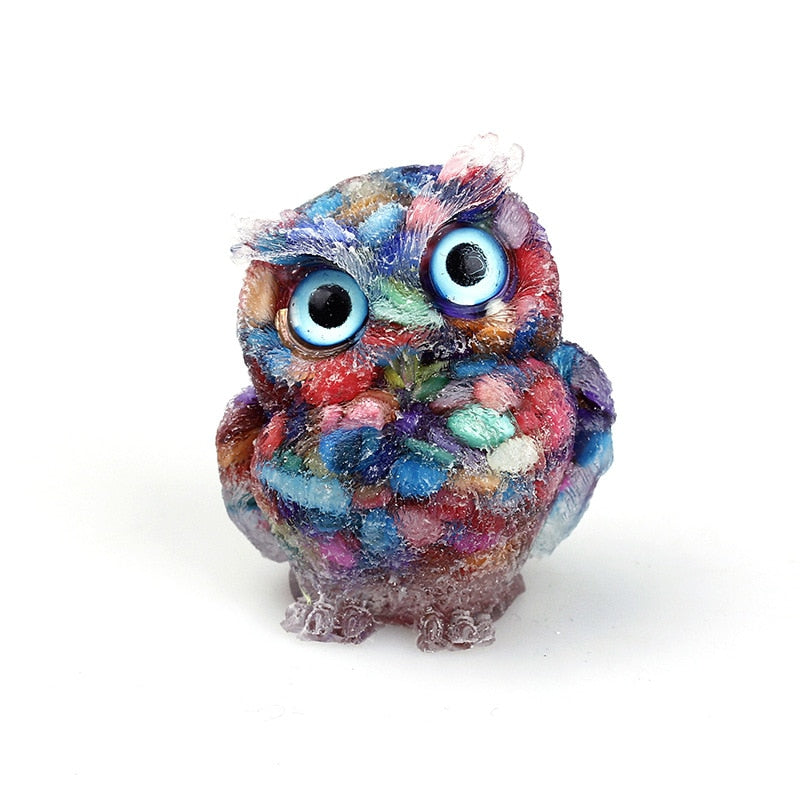 BowLift | Natural Crystal Owl Figurine: Handmade Collector's Item