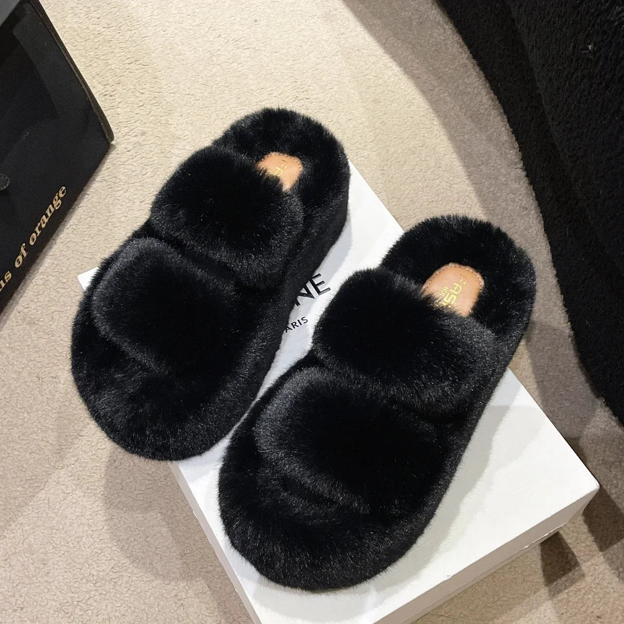 BowLift | FuzzyElegance - Soft Slippers for Women
