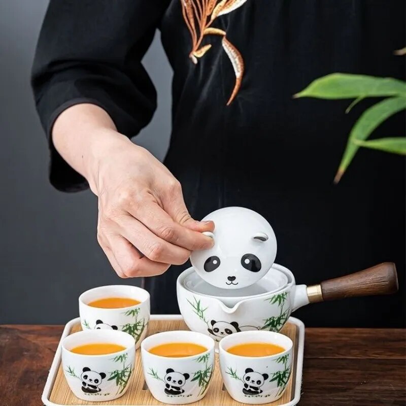BowLift | Panda Spin Rotating Tea Set
