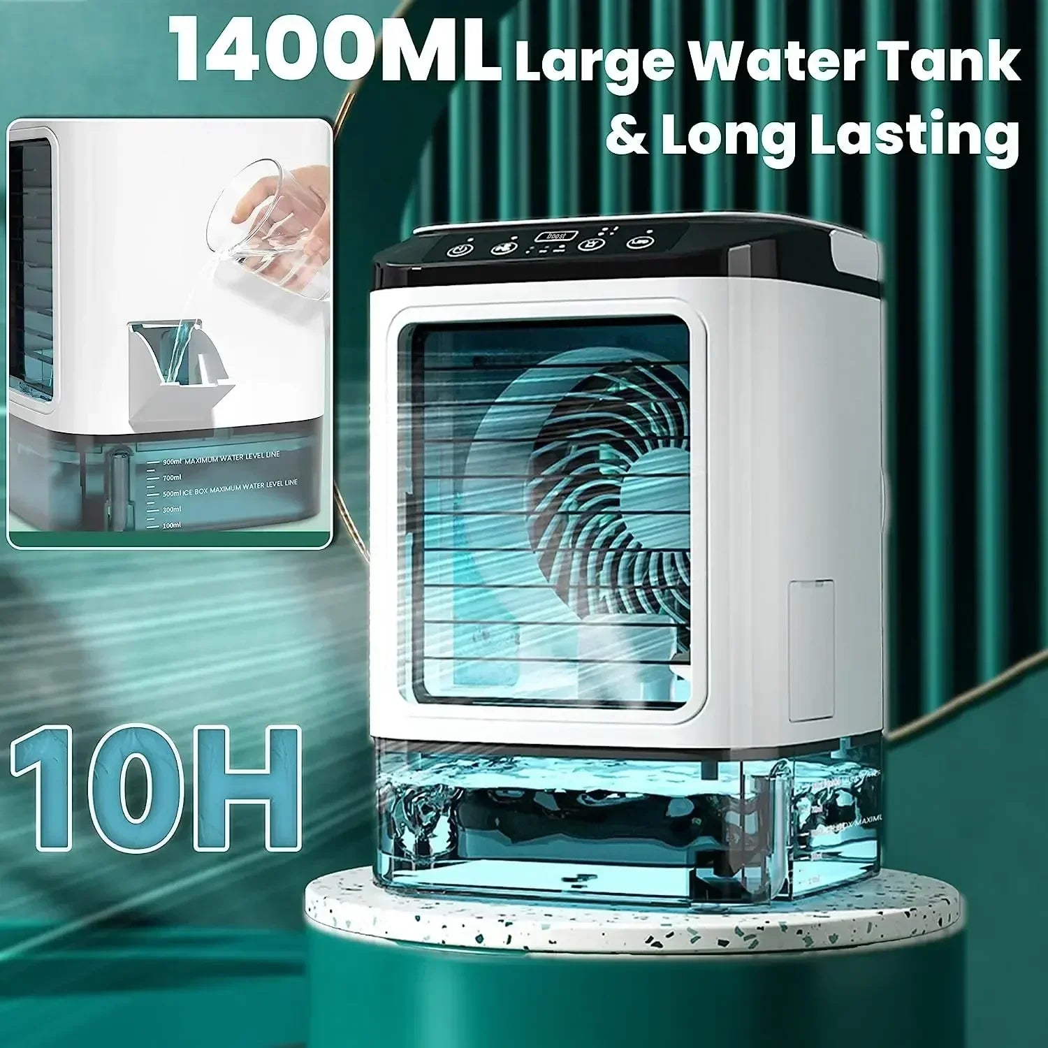 BowLift | Ultrasonic Atomization Dual Spray Portable Air Conditioner