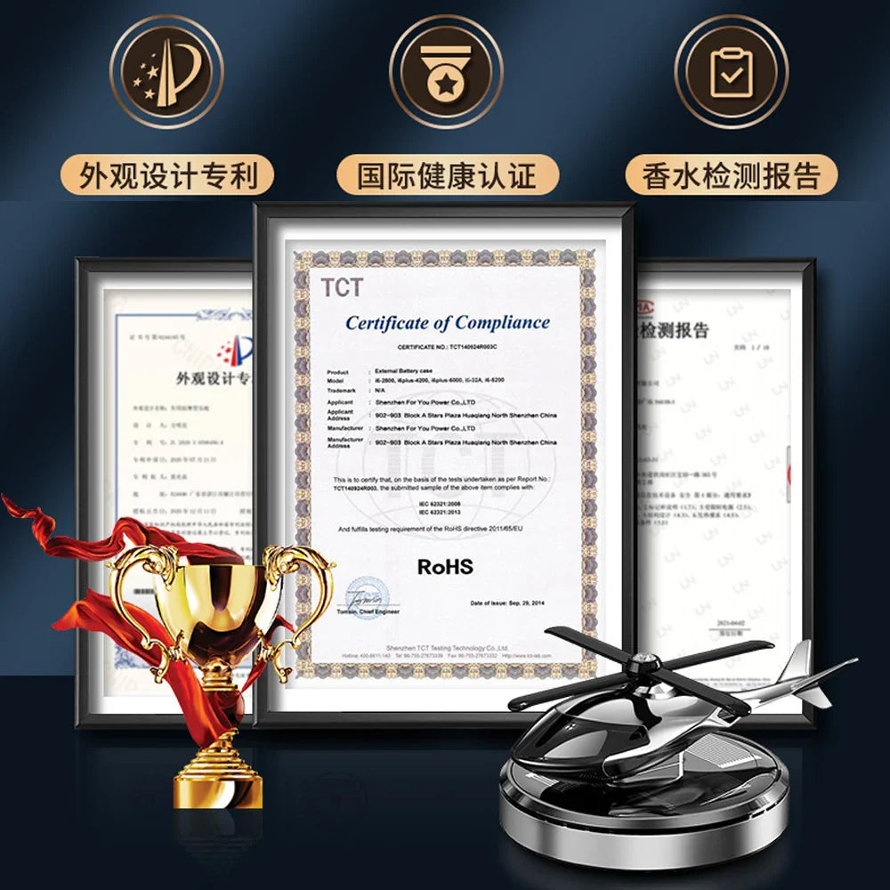 BowLift | Helicopter Solar Car Air Freshener