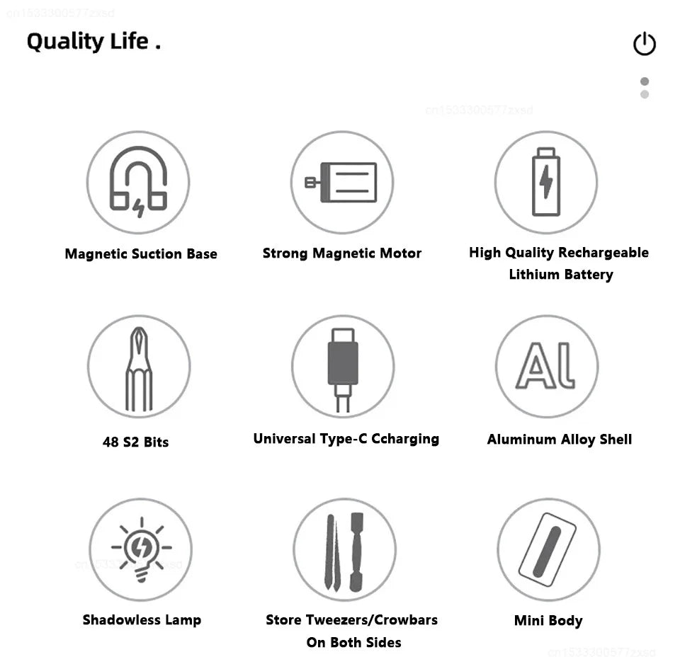 BowLift | 51 in 1 Cordless Electric Screwdriver Set