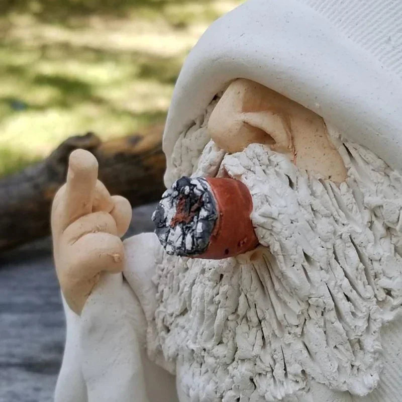 BowLift | Angry Middle Finger Garden Gnome Decor
