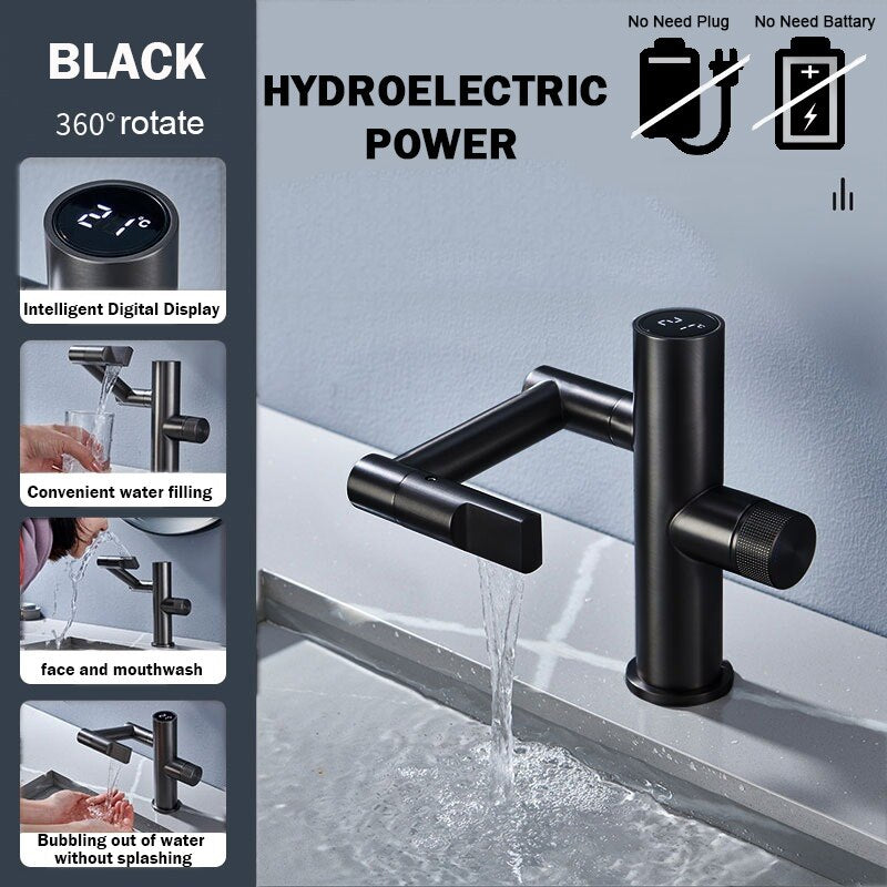 BowLift | Hydroelectric Rotating Modern Smart Waterfall Faucet