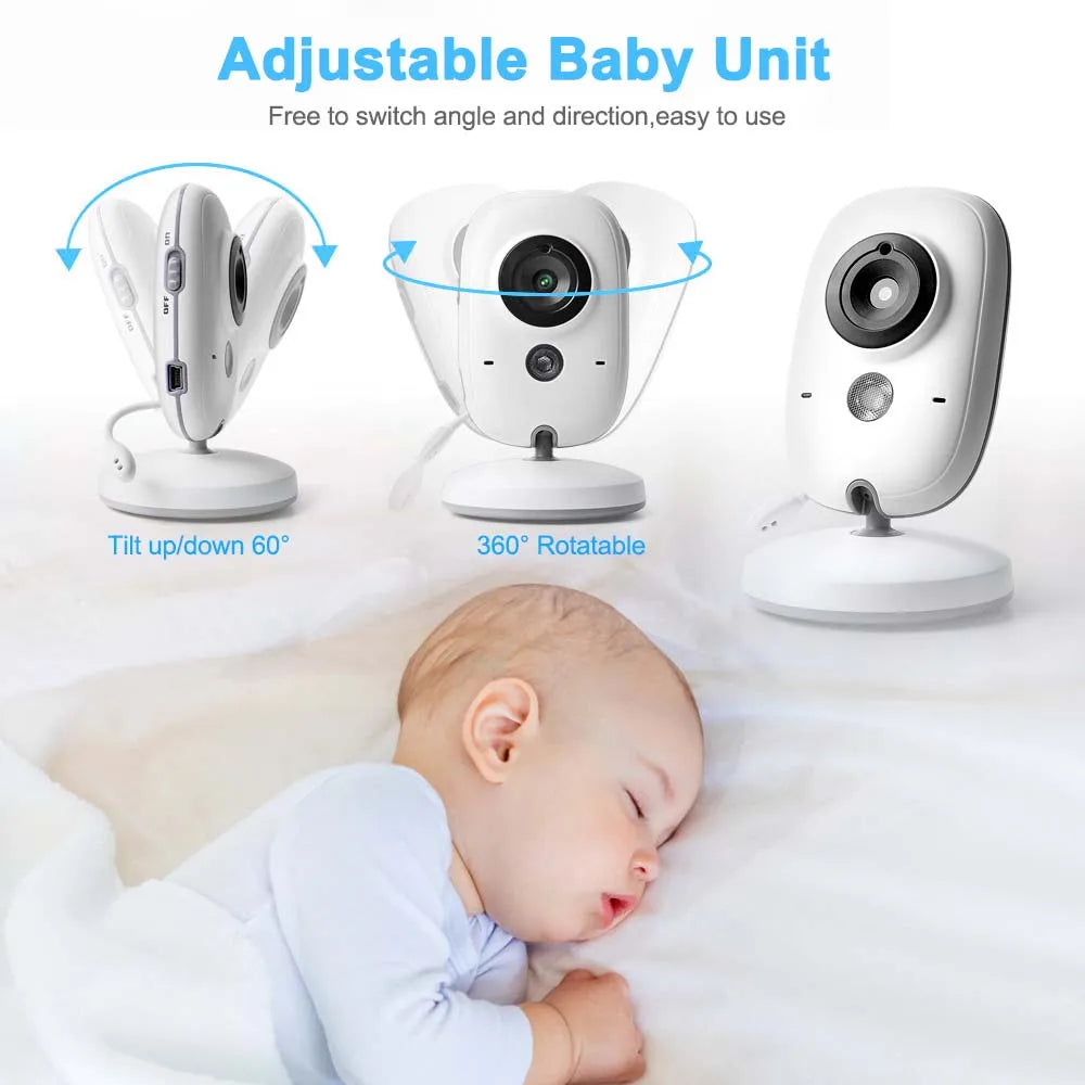 BowLift | 3.5-Inch Video Baby Monitor with Night Vision, Temperature Display and Two-Way Audio