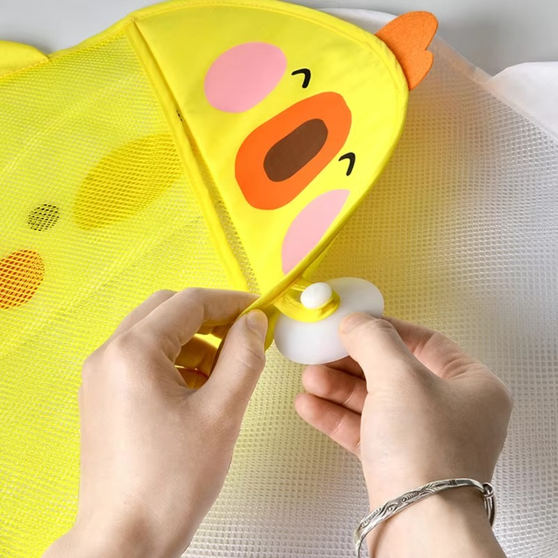 BowLift | Cartoon Duck Baby Bath Toy Mesh Storage Bag with Suction Cups