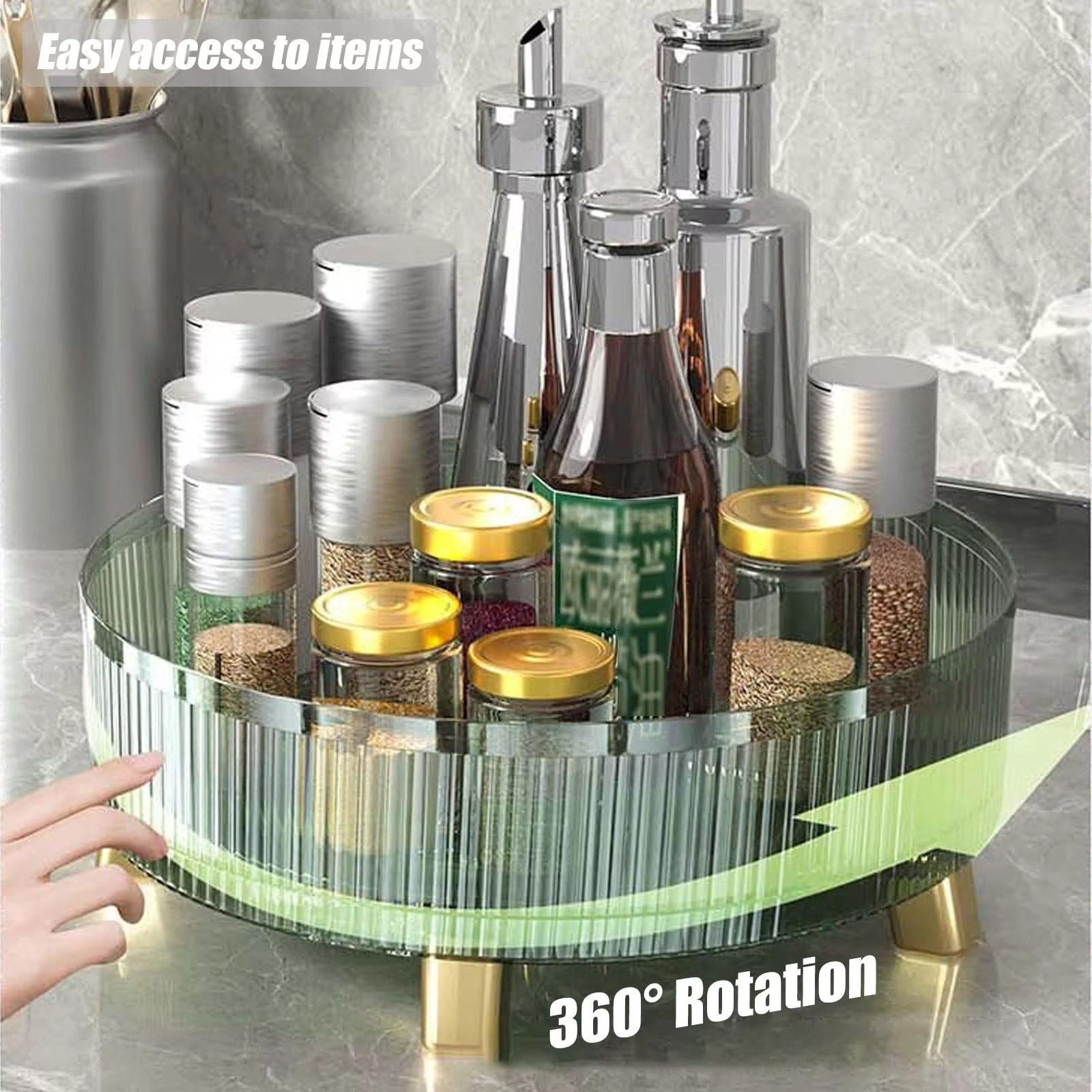 BowLift | Clear Rotating Makeup Organizer for Easy Access & Display