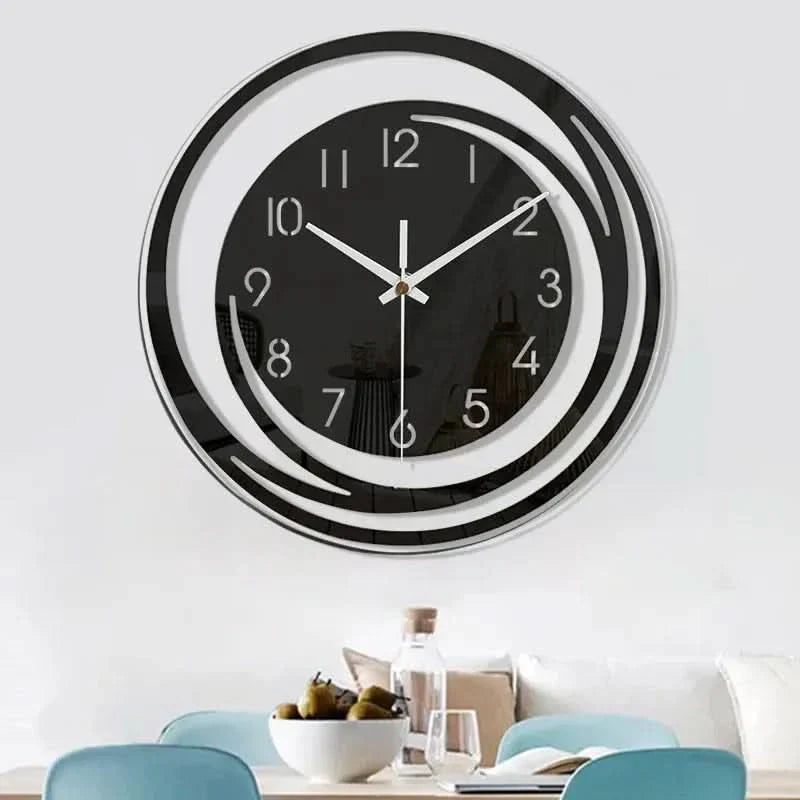 BowLift | Black Acrylic Wall Clock – Modern Scandinavian Design