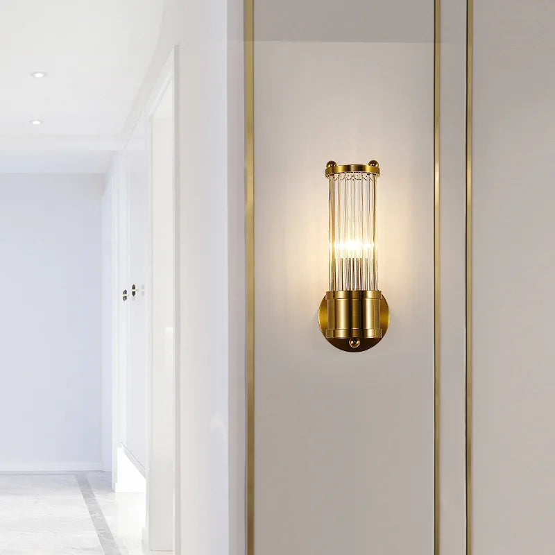 BowLift | BrilluxGlow – Stylish Crystal and Brass Wall Light