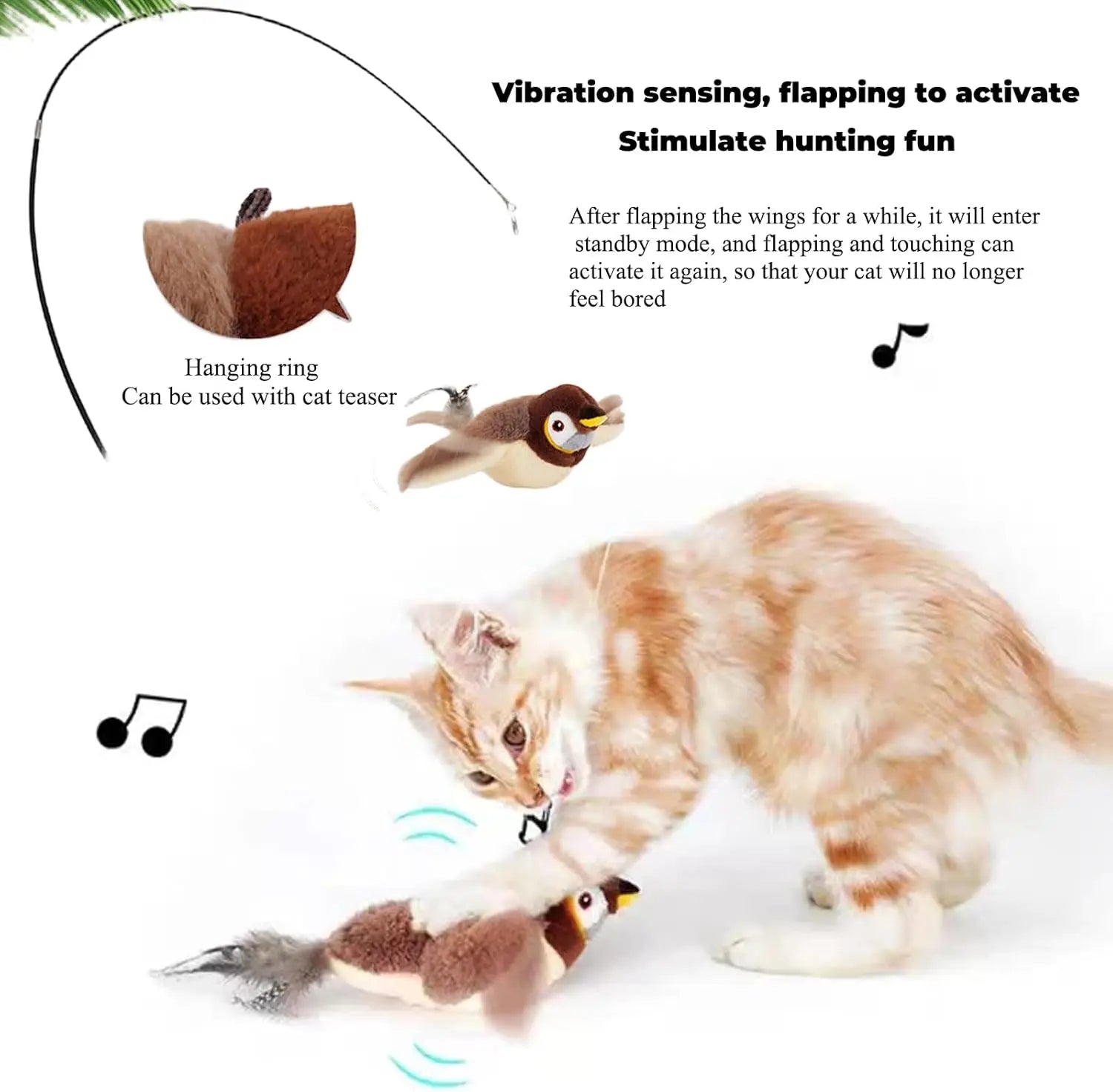BowLift | Flapping Bird Interactive Cat Toy