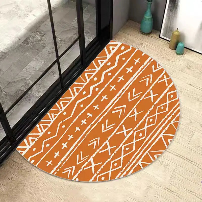 BowLift | AquaSoft Super Absorbent Bath Mat – Non-Slip Half-Round Bathroom Mat for Maximum Comfort