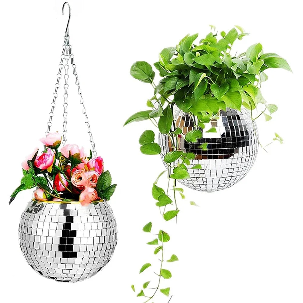 BowLift | GlowSphere Lunara | Disco Plant Hanger | Retro Design | For Boho & Urban Jungle Styles
