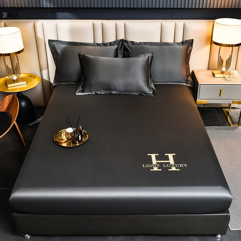 BowLift | Solid Color Silk Bed Sheet