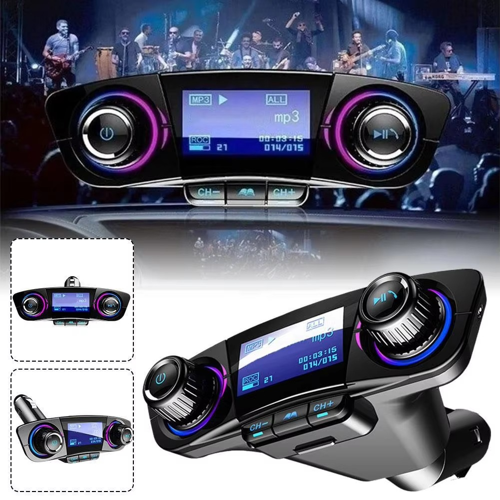 BowLift | Bluetooth 5.0 Car FM Transmitter with Dual USB Charger and LED Display