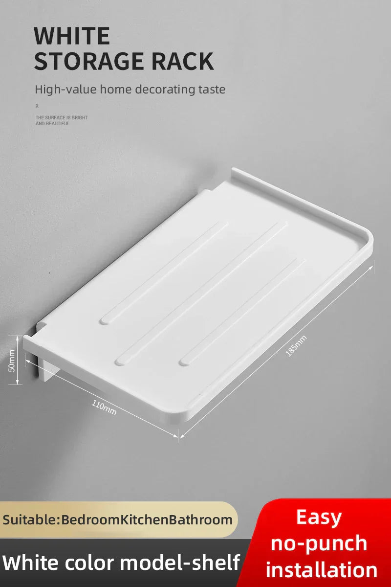 BowLift | Showeriva Shower Shelf | With Phone Holder | Self-Adhesive | For Bathroom & Shower