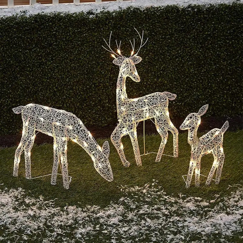BowLift | Christmas Lights Outdoor Reindeer Decoration Set
