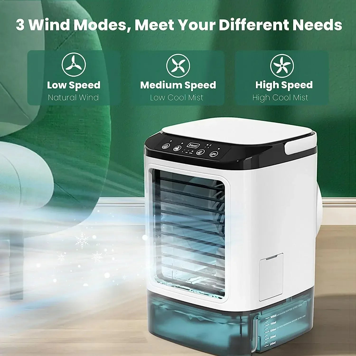 BowLift | Ultrasonic Atomization Dual Spray Portable Air Conditioner