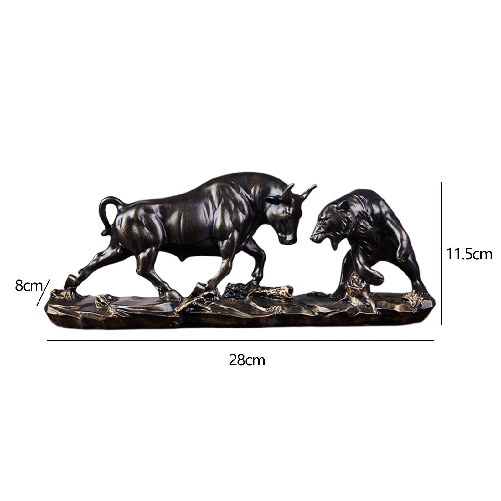 BowLift | Feng Shui Bear and Bull Statue, Bull Figure, Collection Cow Sculptures Animal