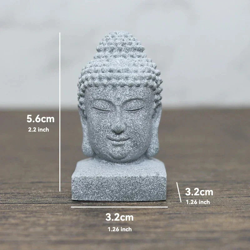 BowLift | Buddha Stone Statue Small Buddhist Monks Tibetan Buddhism Figures Zen Garden Ornament Meditation Home Aquarium Decoration