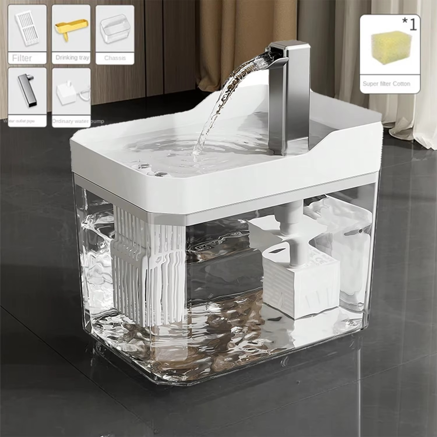 BowLift | Automatic Cat Water Fountain with USB Pump and Multi-Stage Filtration