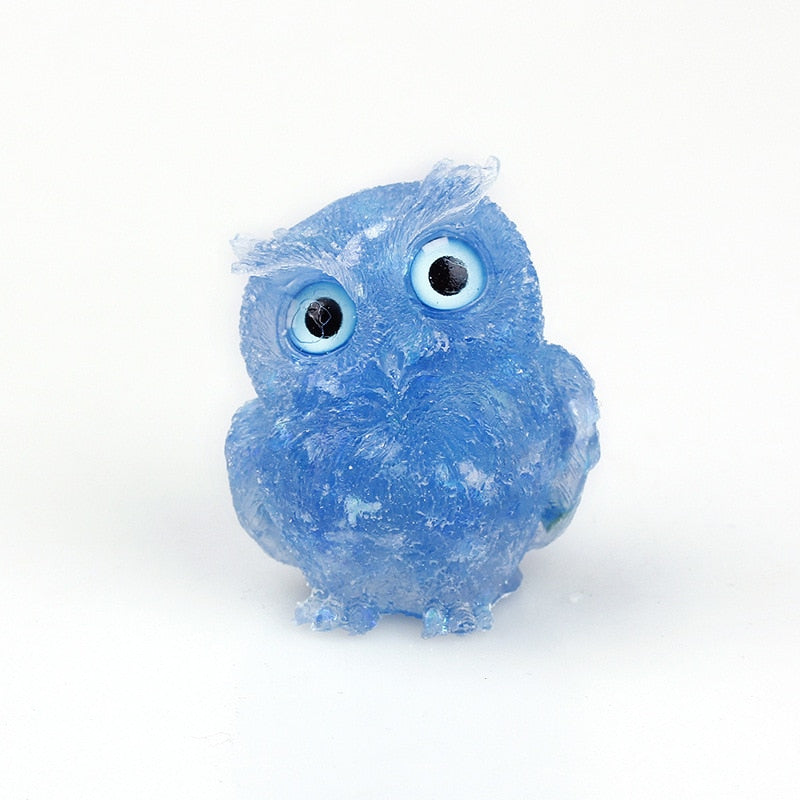 BowLift | Natural Crystal Owl Figurine: Handmade Collector's Item