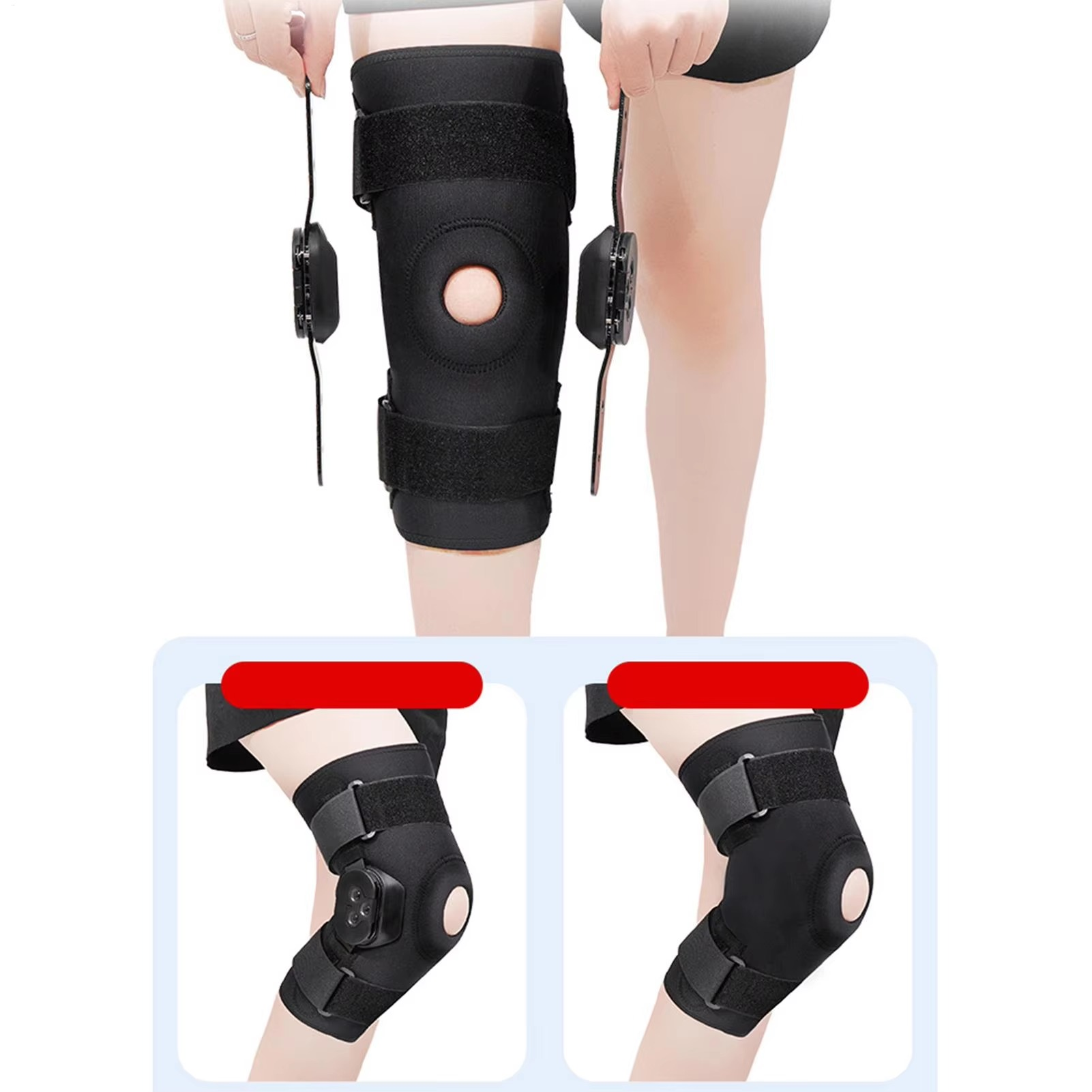 BowLift | Hinged Knee Brace Adjustable Sports Knee Support for Comfortable Compression and Stabilizing Support