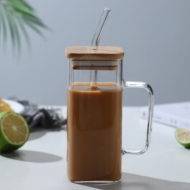 BowLift | Stylish Square Large Capacity Mug with Straw