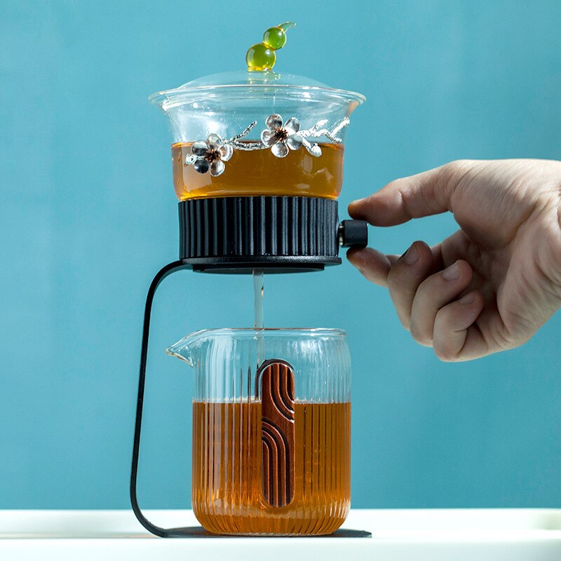 BowLift | Ancient Mystery Leaf Glass Teapot