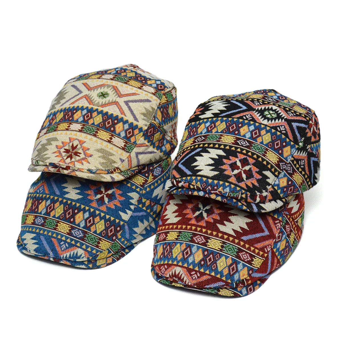 BowLift | Colorful Retro Flat Cap – Vintage-Inspired Cotton Hat for All Seasons
