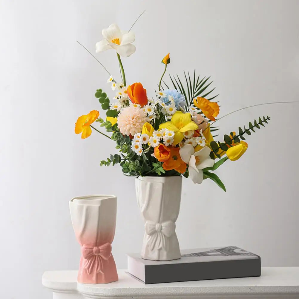 BowLift | Ribbon Bow Ceramic Tabletop Flower Vase