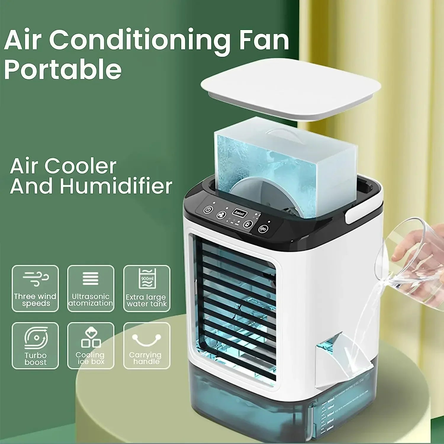 BowLift | Ultrasonic Atomization Dual Spray Portable Air Conditioner