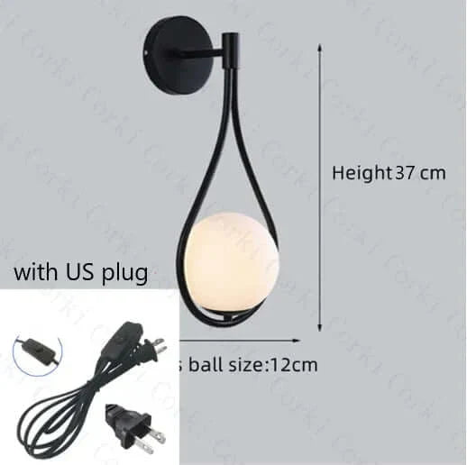 BowLift | Drop Luxury Glass Balls Wall Lamp