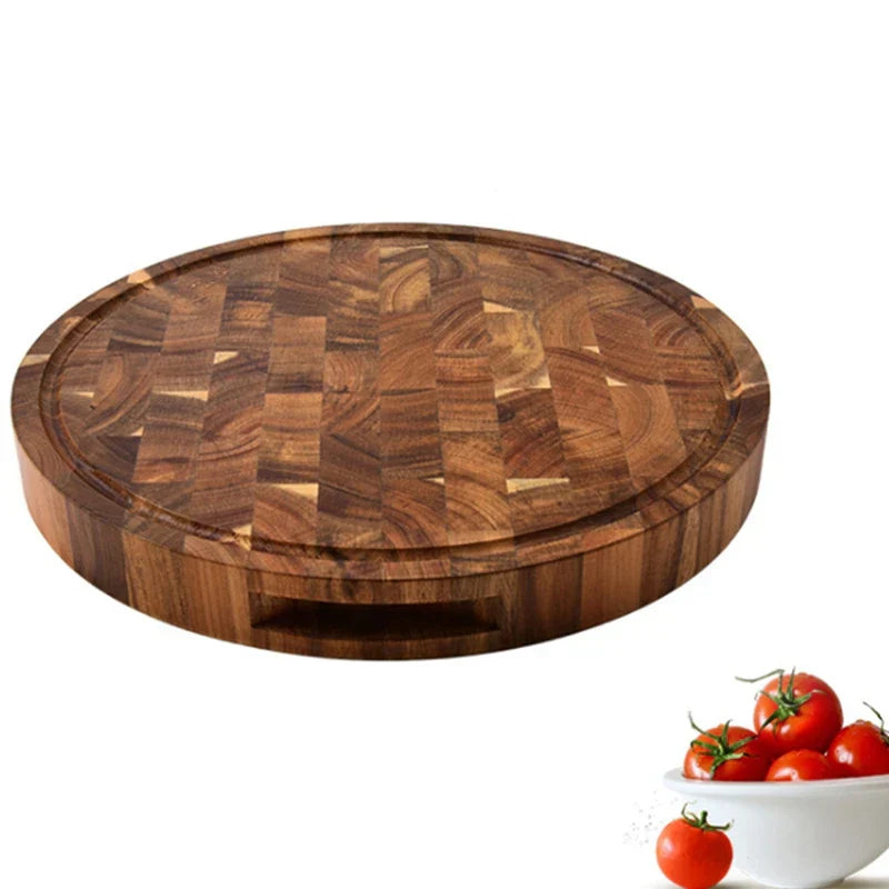 BowLift | ButcherGrain | Thick round acacia butcher block