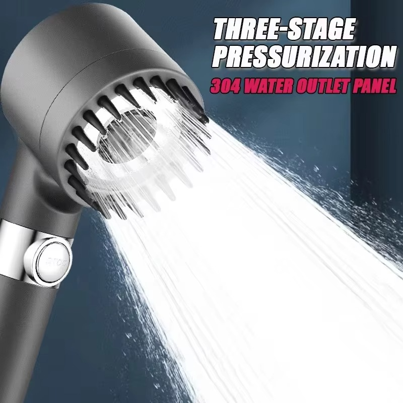 BowLift | High Pressure 3-Mode Shower Head with Built-In Filter and Massage Brush