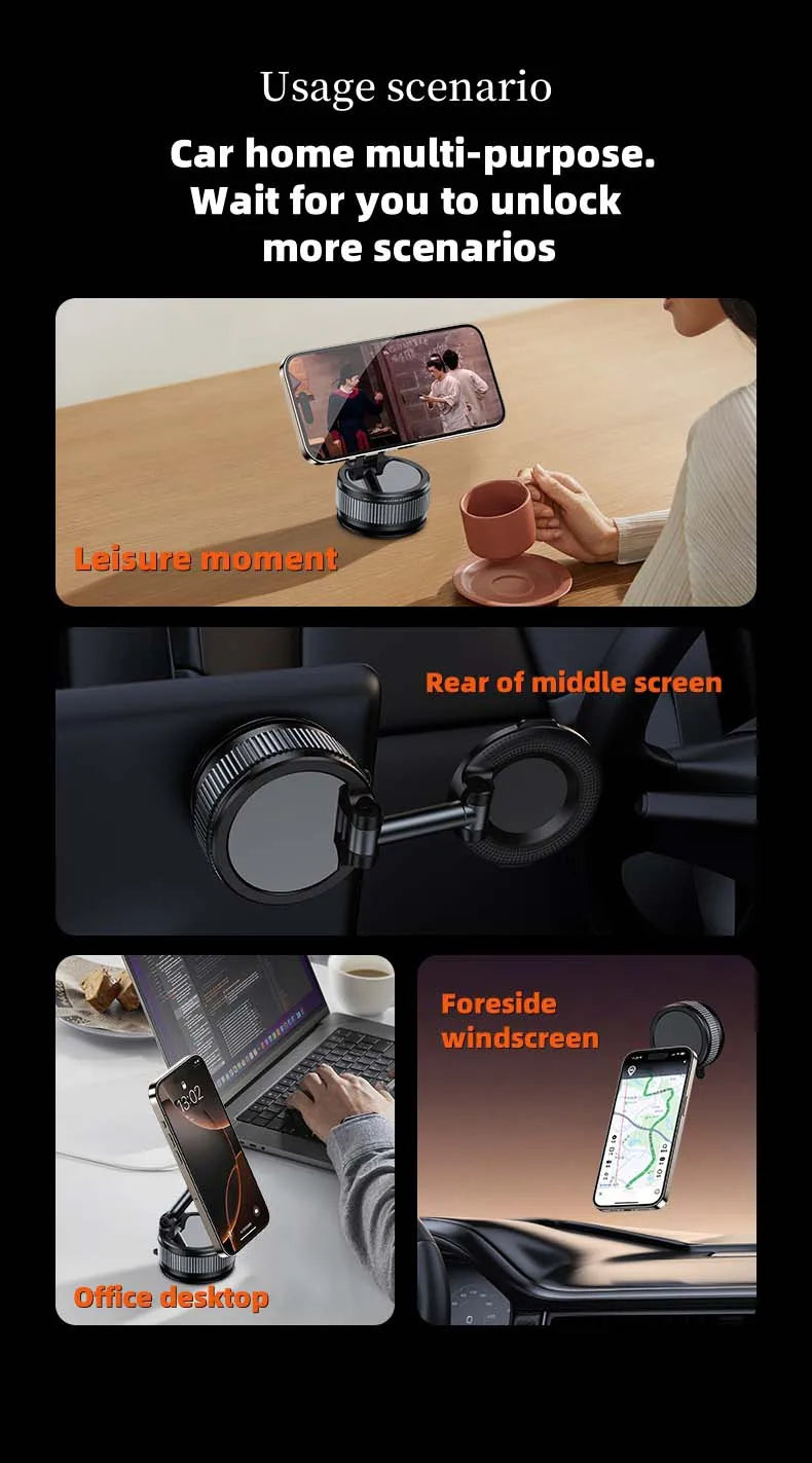 BowLift | 360° Rotatable Vacuum Magnetic Phone Holder