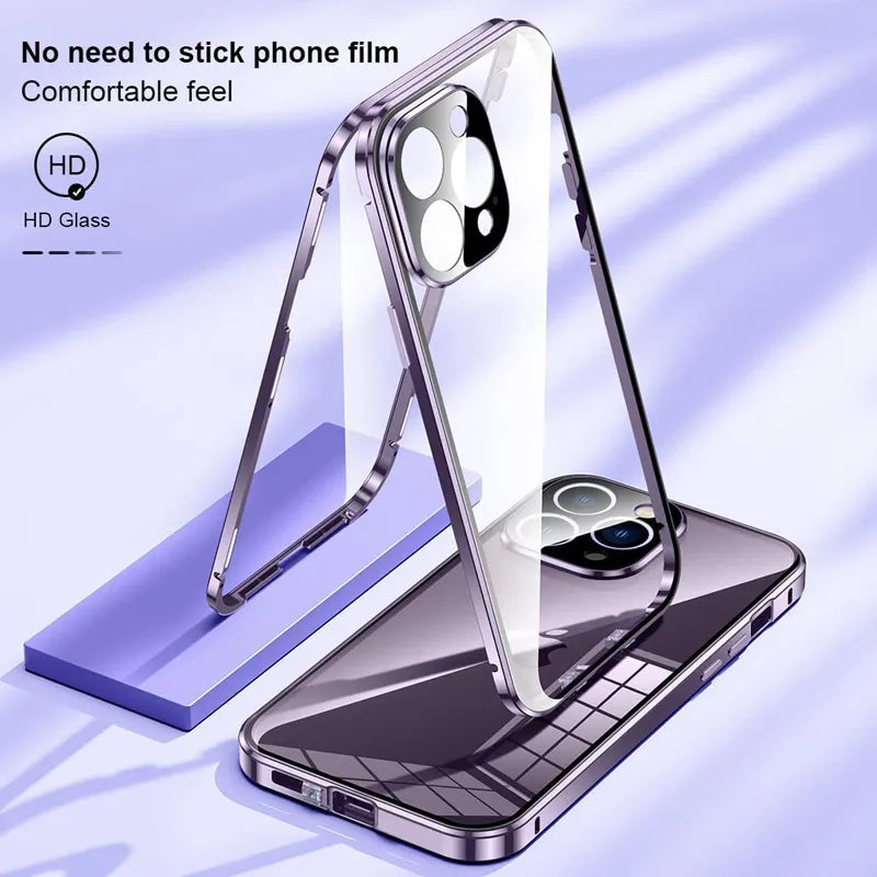 BowLift | Double Sided Magnetic Glass Anti-Peep Mobile Case