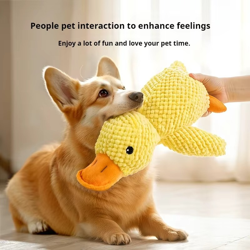 BowLift | Durable Plush Duck Toy for Dogs - Bite-Resistant with Soothing Sounds